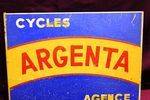 French Tin Argenta Cycles Post Mount Sign