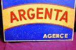 French Tin Argenta Cycles Post Mount Sign