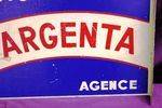 French Tin Argenta Cycles Post Mount Sign