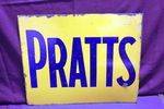 Pratts Post Mount Enamel Sign