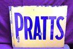 Pratts Post Mount Enamel Sign