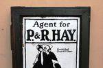 Framed PandR Hay Dyers And French Cleaners Doubled Sided Enamel Sign