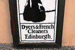 Framed PandR Hay Dyers And French Cleaners Doubled Sided Enamel Sign