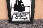 Framed PandR Hay Dyers And French Cleaners Doubled Sided Enamel Sign