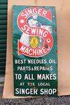 Singer Sewing Machine Advertising Enamel Sign