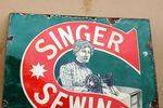 Singer Sewing Machine Advertising Enamel Sign