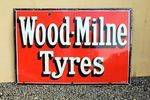 Wood Milne Tyres Enamel Sign.#