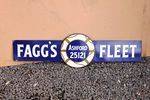 Faggs Fleet  Bus Enamel Sign.#