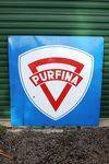 Purfina  Enamel Advertising Sign.#