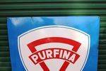 Purfina Boxed Enamel Sign