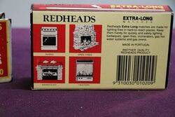 50 Redheads ExtraLong Matches Box