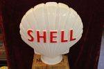 After-market  Glass Shell Clam Petrol Pump Advertising Globe