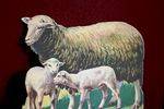  Panovian Sheep Advertising Cut Out Card Arriving Nov