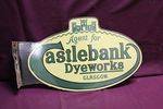 Agent For Castlebank Dyeworks Glasgow Enamel Post Mount Sign 