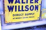 Large Walter Willson Enamel Advertising Sign