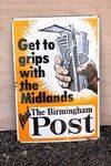 Birmingham Post Pictorial Enamel Sign.#