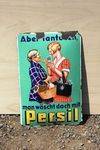 Convex German Persil Pictorial Enamel Sign.#