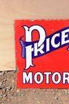 Priceand96s Motor Oil Enamel Post Mount Sign