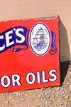 Priceand96s Motor Oil Enamel Post Mount Sign