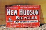 New Hudson Bicycles Enamel Sign #