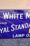 White And May Royal Standard BP Lamp Oil Double Sided Enamel Sign