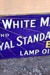 White And May Royal Standard BP Lamp Oil Double Sided Enamel Sign