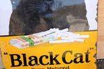 Antique Black Cat Cigarette  Enamel Sign