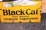 Antique Black Cat Cigarette  Enamel Sign
