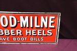 Wood Milne Rubber Heels Enamel Sign