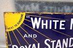 BP White May Double Sided Enamel Sign Arriving Nov