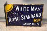 BP White May Double Sided Enamel Sign Arriving Nov