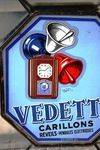 Vedette Wall Clock Double Sided Enamel Sign Arriving Nov