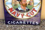 Players Navy Cut Pictorial Double Sided Post Mount Enamel Sign