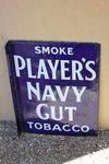 Players Navy Cut Pictorial Double Sided Post Mount Enamel Sign