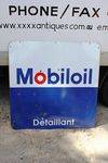 French Mobiloil Distributor Double Sided Enamel Sign.#