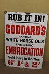 Antique Goddards Farming Advertising Enamel Sign