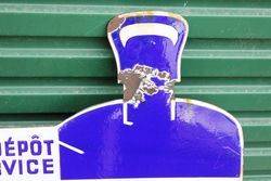 Butagaz Die Cut Enamel Post Mount Sign