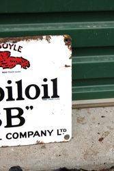 Mobiloil Gargoyle BB Enamel Sign