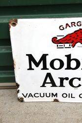 Mobiloil Gargoyle Arctic Enamel Sign