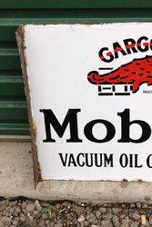 Mobiloil Gargoyle Post Mount Enamel Sign