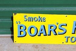 Smoke Boars Head Tobacco Enamel Advertising Sign