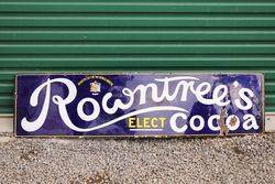 Rowntrees Chocolate Enamel Strip Sign