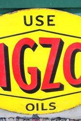 Vigzol Oils Double Sided Enamel Sign