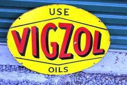 Vigzol Oils Double Sided Enamel Sign