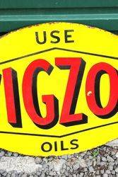 Vigzol Oils Double Sided Enamel Sign