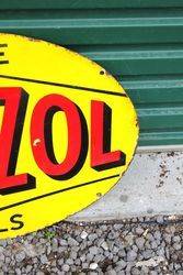 Vigzol Oils Double Sided Enamel Sign