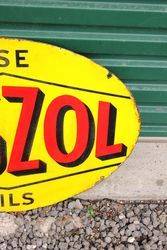 Vigzol Oils Double Sided Enamel Sign