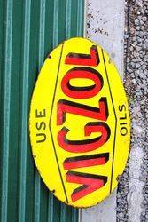 Vigzol Oils Double Sided Enamel Sign