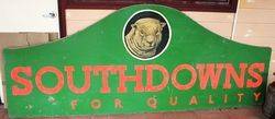 Large Masonite Southdowns Pictorial Advertising Sign.#