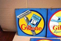 ARRIVING SOON Set of 3 Gillette Shaving Tin Signs 